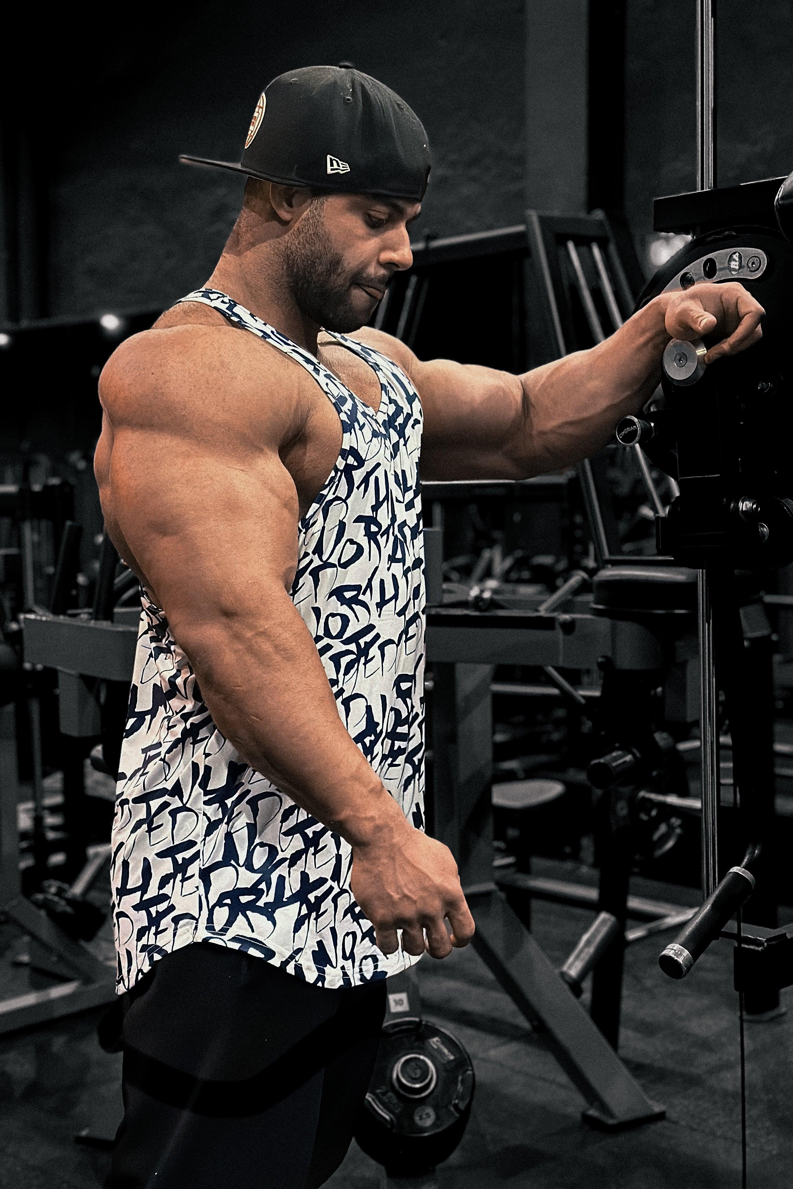Jed North Graphic Muscle Stringer - White Graffiti