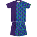 Maris Equi Blue Tartan Shorts And Top Set For Men