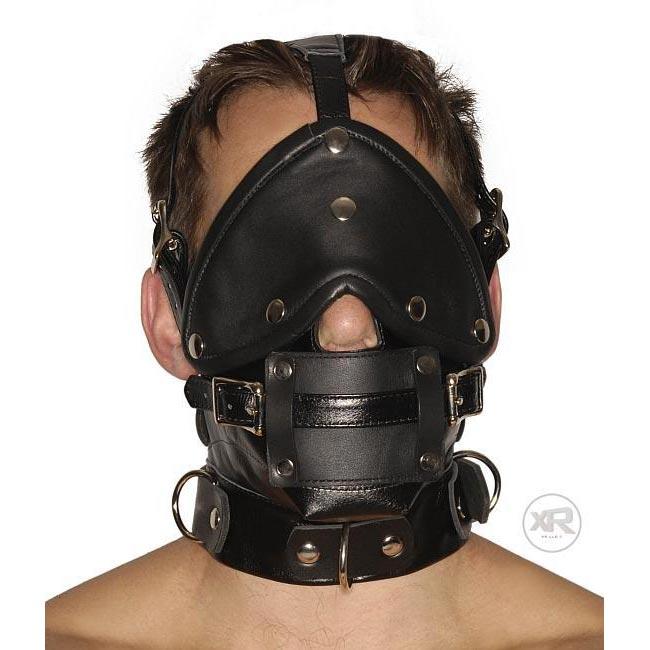 Strict Leather Premium Muzzle with Blindfold and Gag