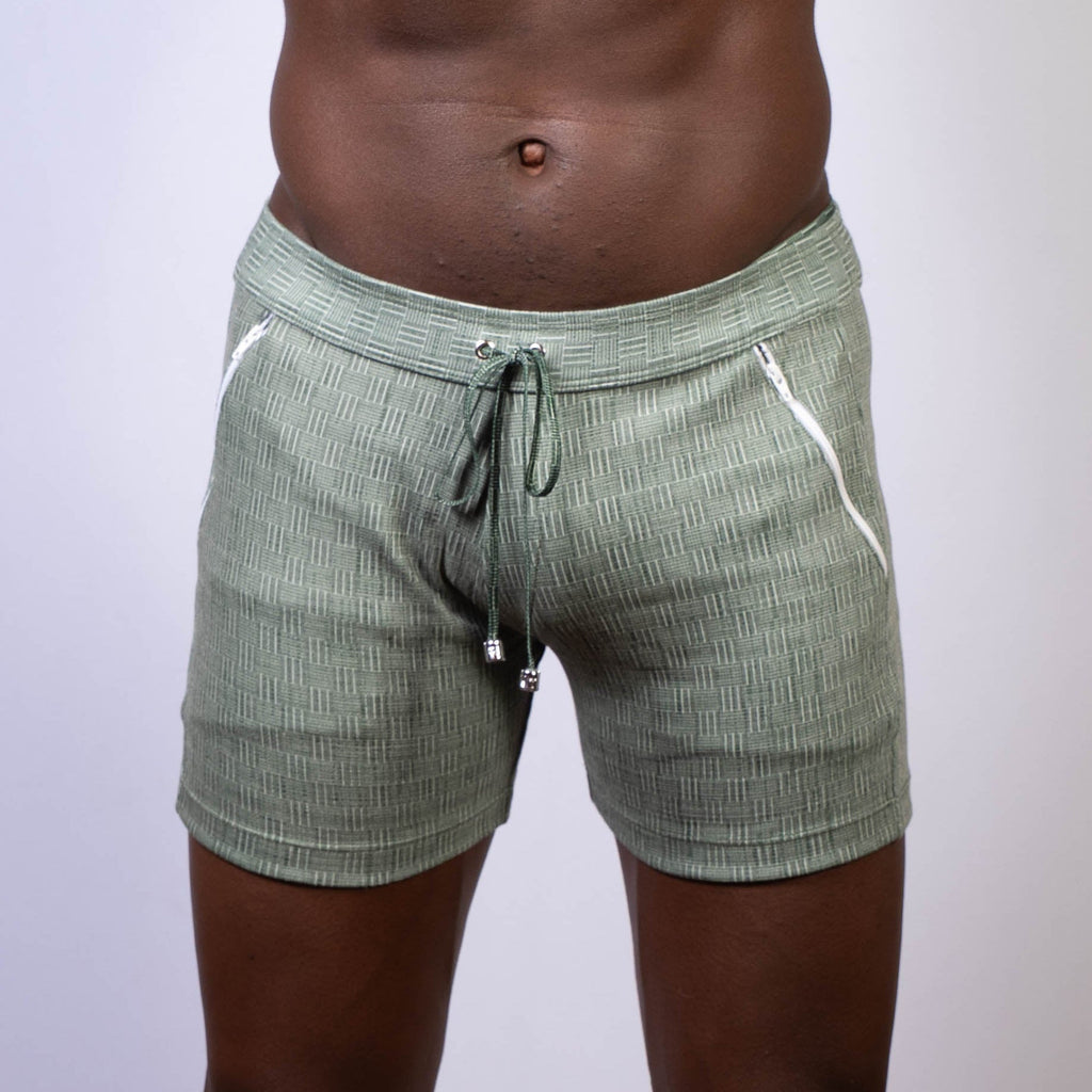 ABSTRACT LINEN TEXTURE SHORTS - DealByEthan.gay loves Tulio
