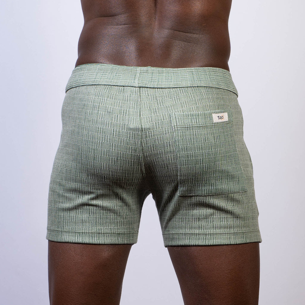 ABSTRACT LINEN TEXTURE SHORTS - DealByEthan.gay loves Tulio