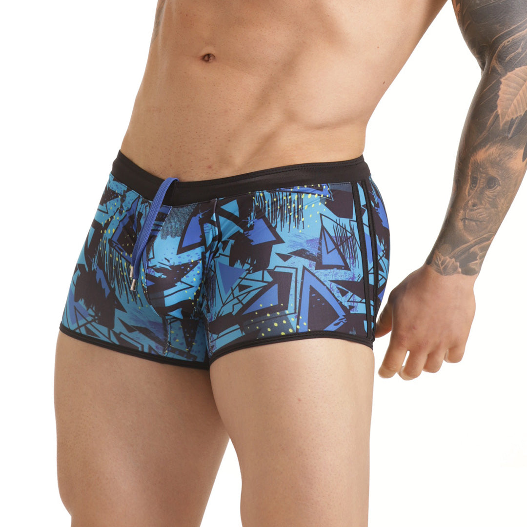ABSTRACT SWIM TRUNK - Print swimsuit for men