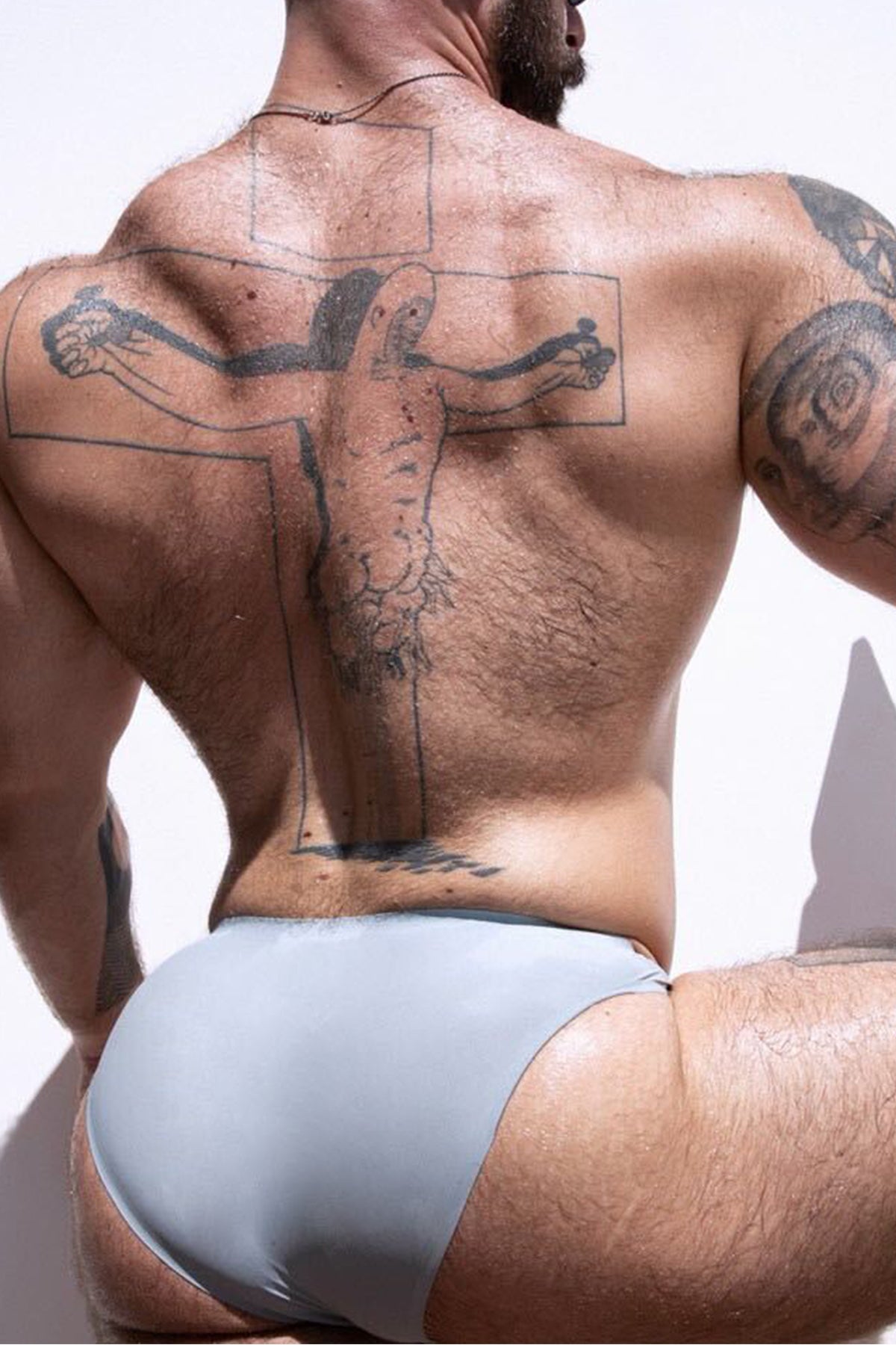 JJ Malibu Men's After-Hours Silky Seamless Briefs - Grey