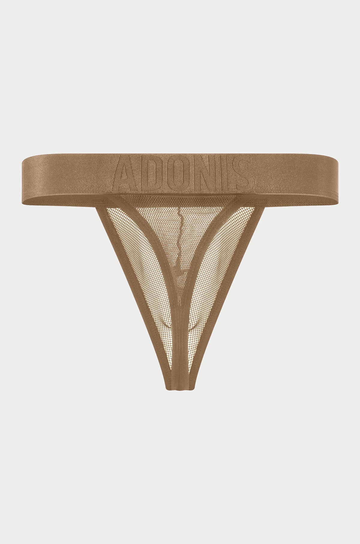 Luxe Mesh Nude Tan Thong