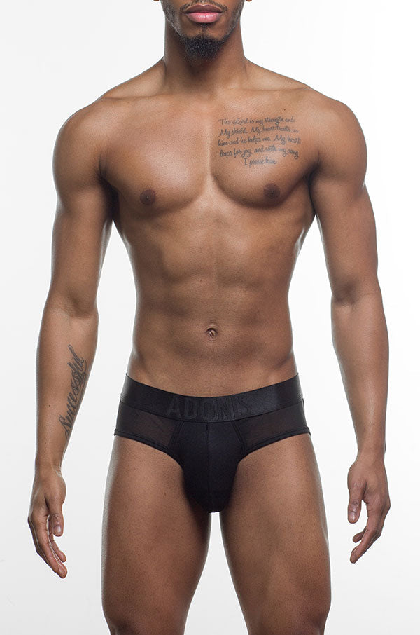 Black Sheer Cutout Brief