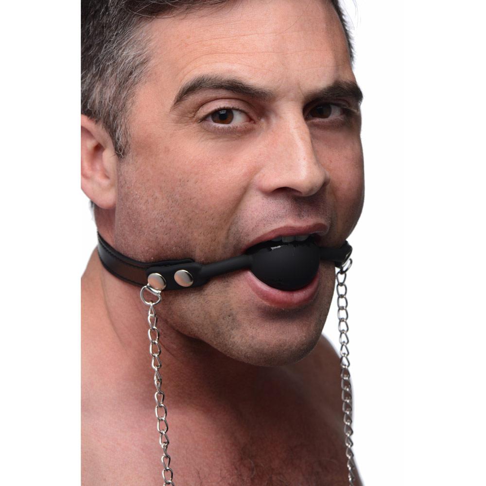 Silicone Ball Gag with Nipple Clamps