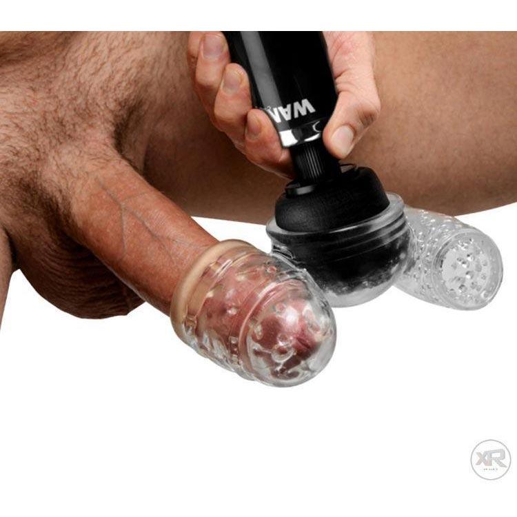 Wand Essentials Twin Turbo Strokers 2 in 1 Wand Attachment for Men