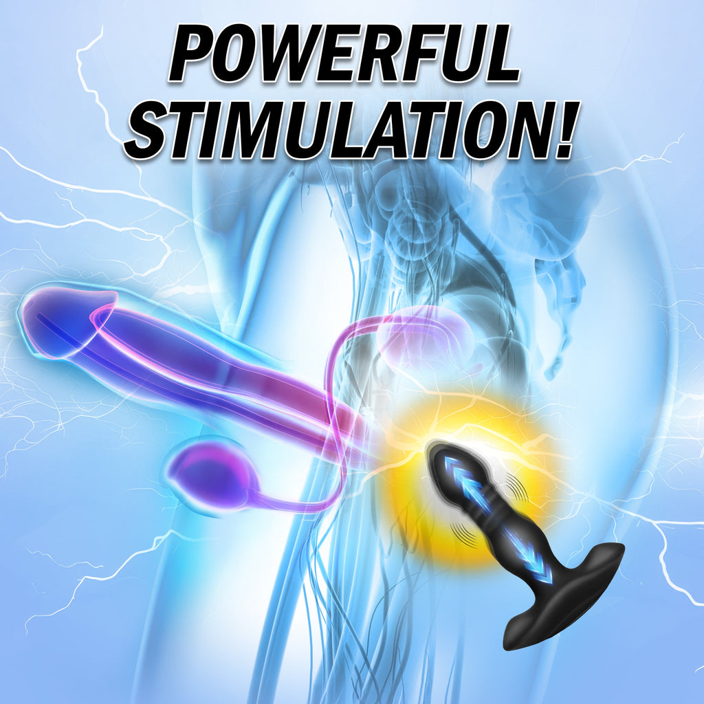 Thunderplugs Vibrating and Thrusting Remote Control Silicone Anal Plug