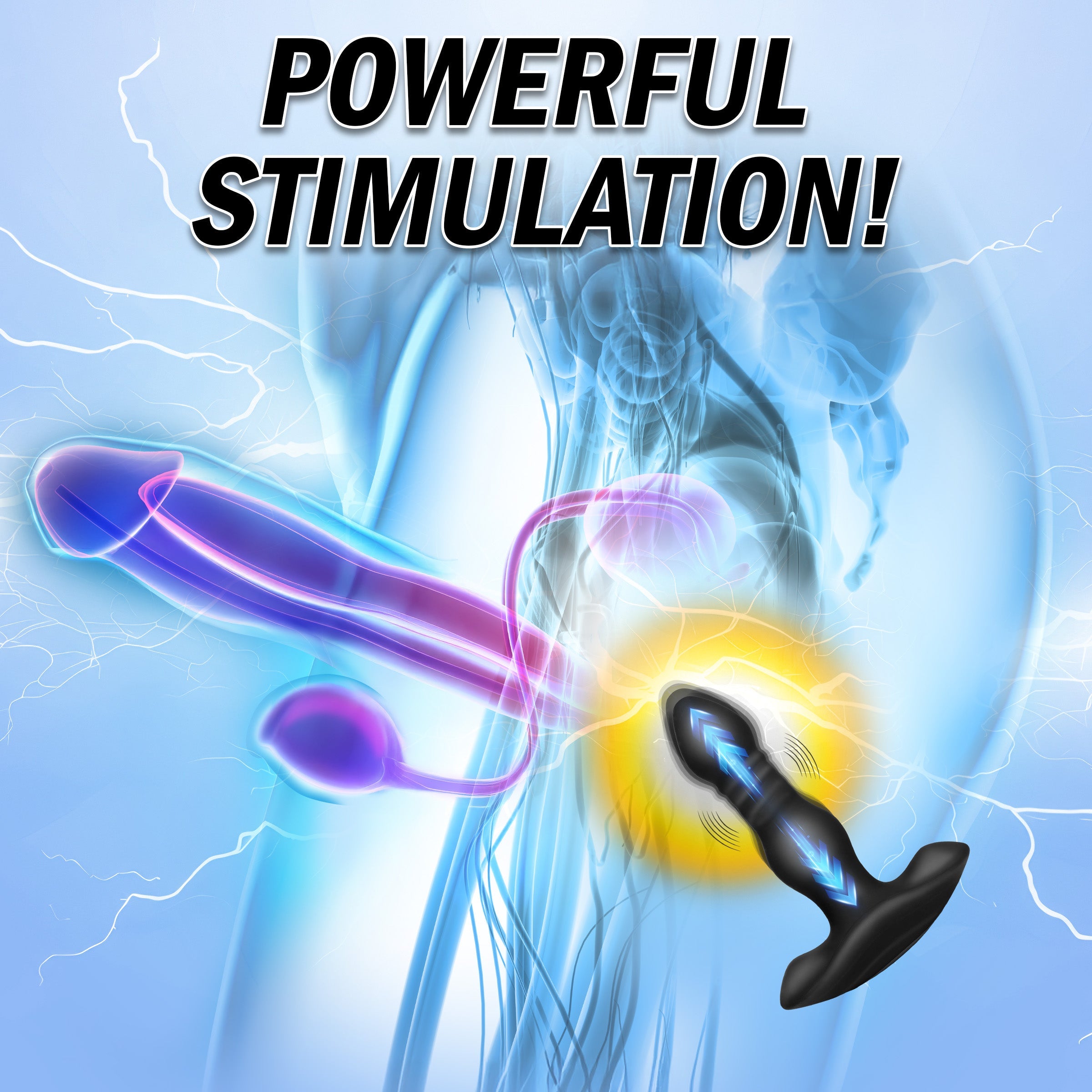 Thunderplugs Vibrating and Thrusting Remote Control Silicone Anal Plug
