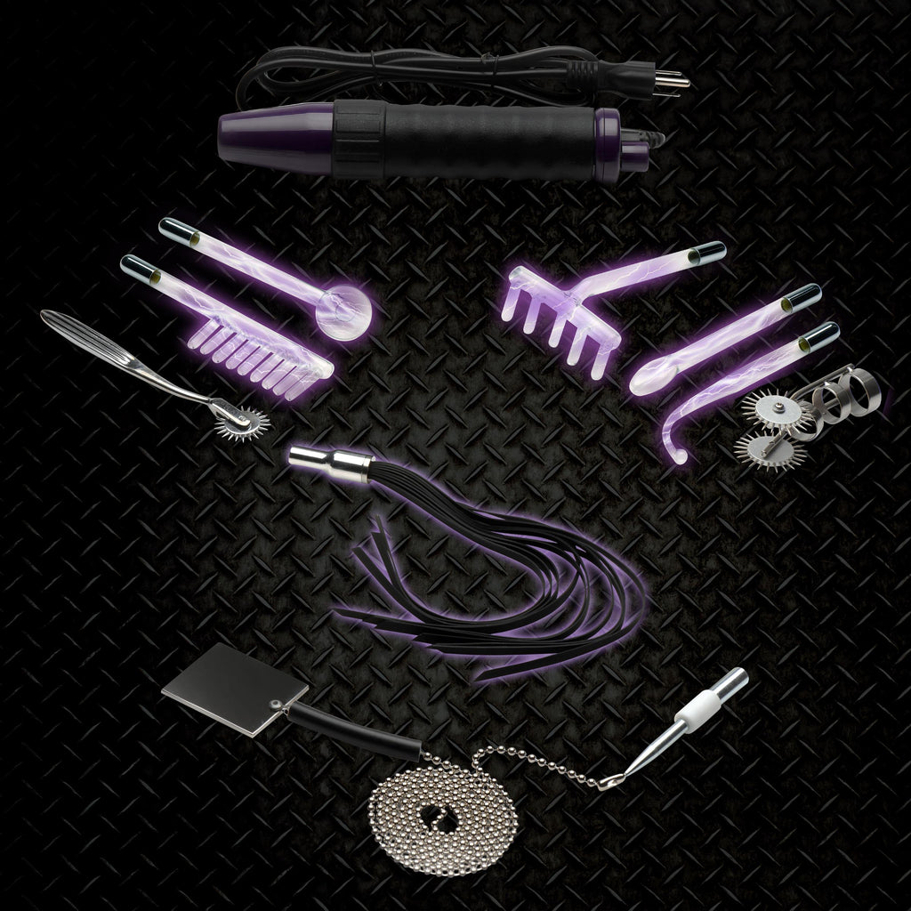 Zeus Electrosex Ultra Neo Violet Wand 10 Piece Set