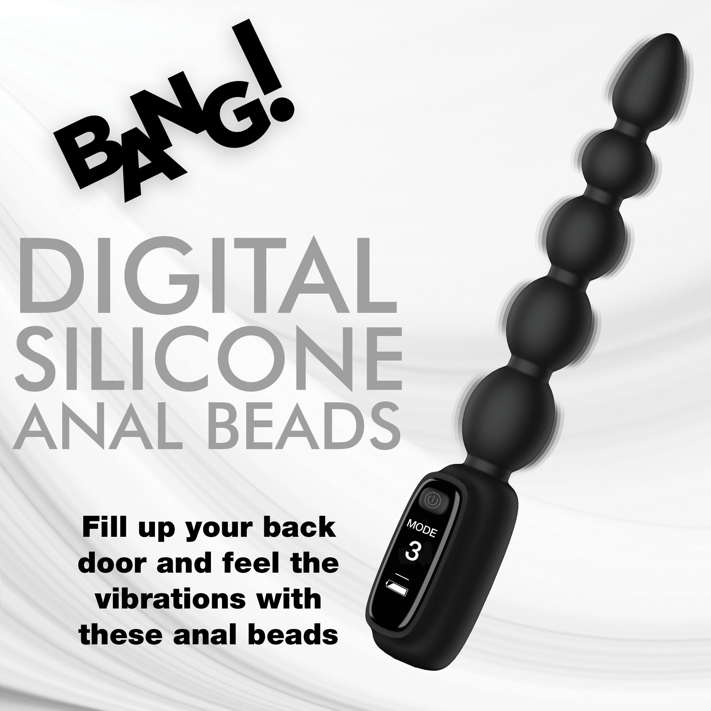 Bang Silicone Anal Beads with Digital Display