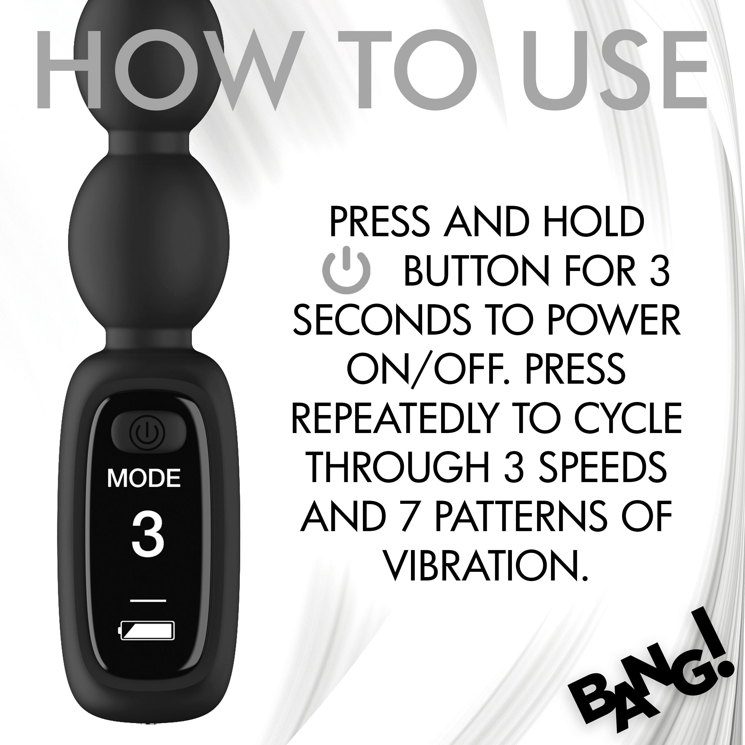 Bang Silicone Anal Beads with Digital Display