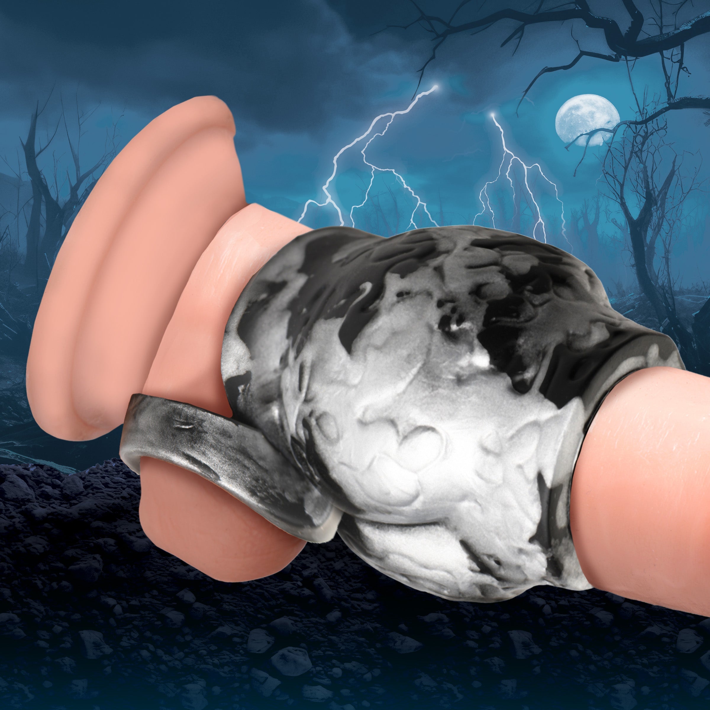 Creature Cocks Night Prowler Silicone Girth Enhancer with Ball Strap