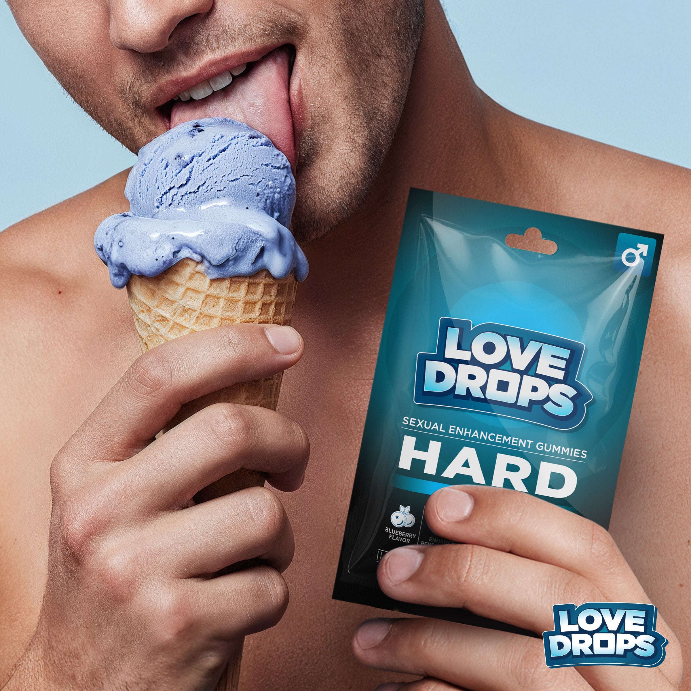 Love Drops Hard Sexual Enhancement Gummies for Him