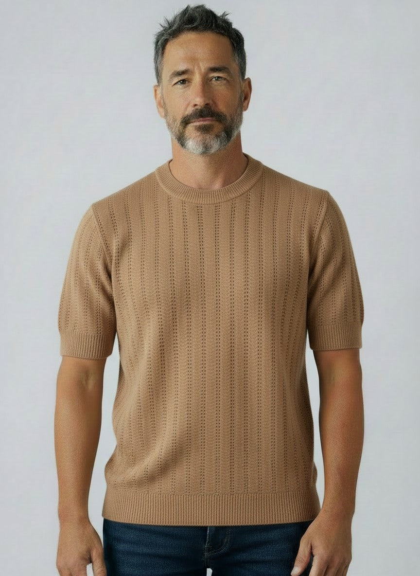 Smash Shirts Men's Smash Textured Open Knit Crew Tee