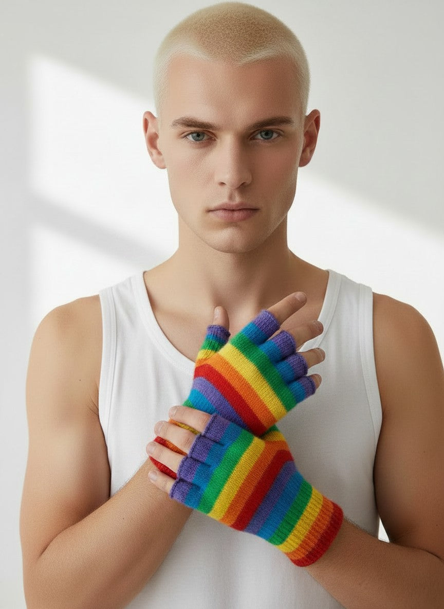 KBW Global Rainbow Fingerless Gloves