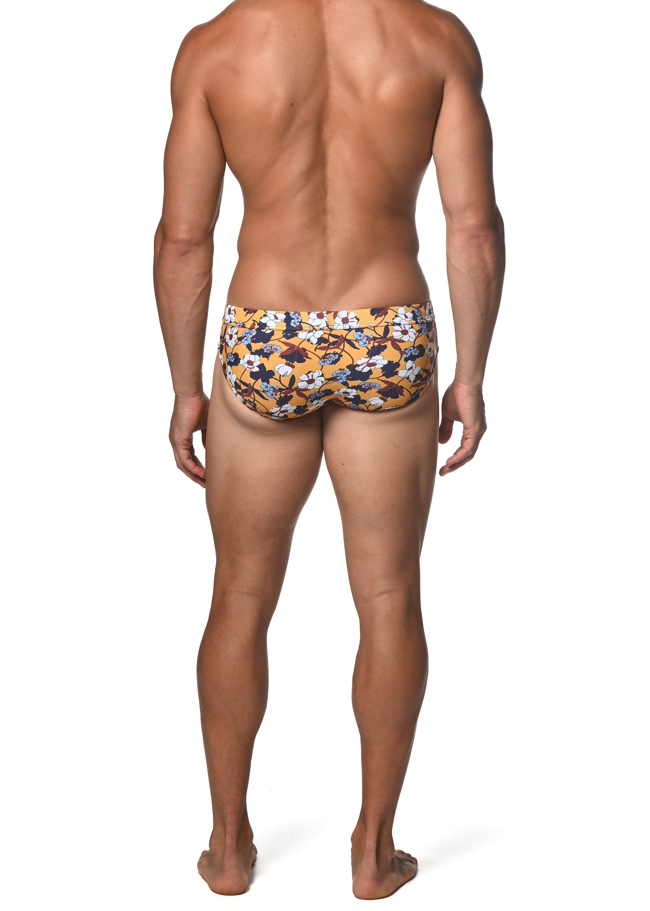 AMBER NAVY BLOOMS FREESTYLE SWIM BRIEF - DealByEthan.gay loves ST33LE