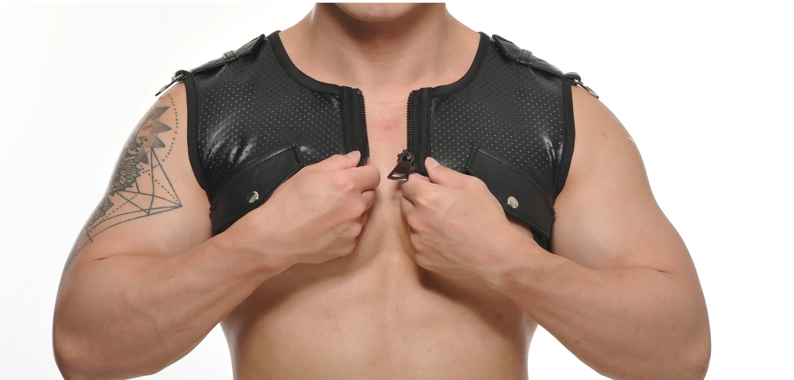 ATTICUS PVC CHEST HARNESS - DealByEthan.gay loves STUD Wear It Proud