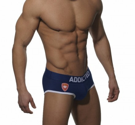 Addicted Police Brief Underwear Navy AD144 Size M - DealByEthan.gay loves Addicted