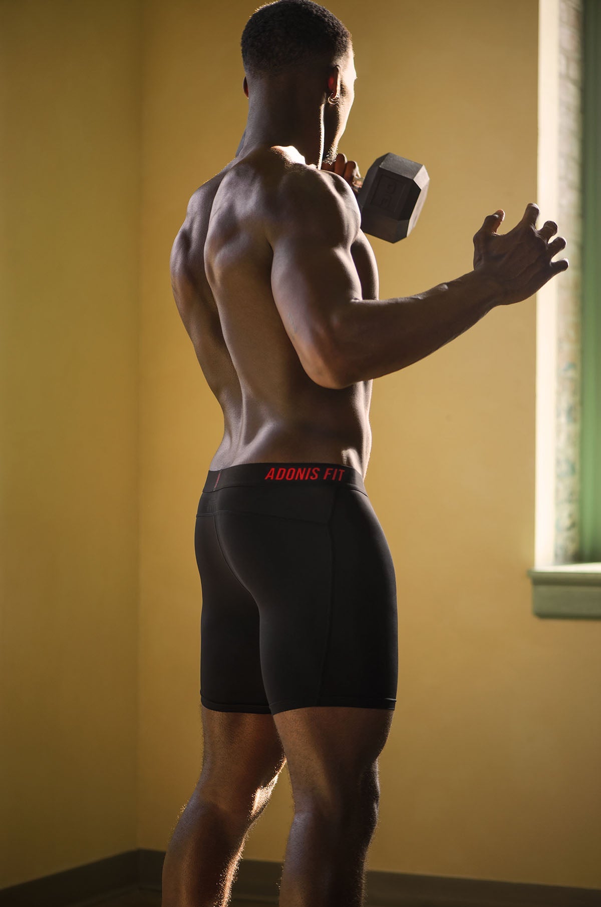 Calzoncillos bóxer negros largos Adonis Fit Performance 