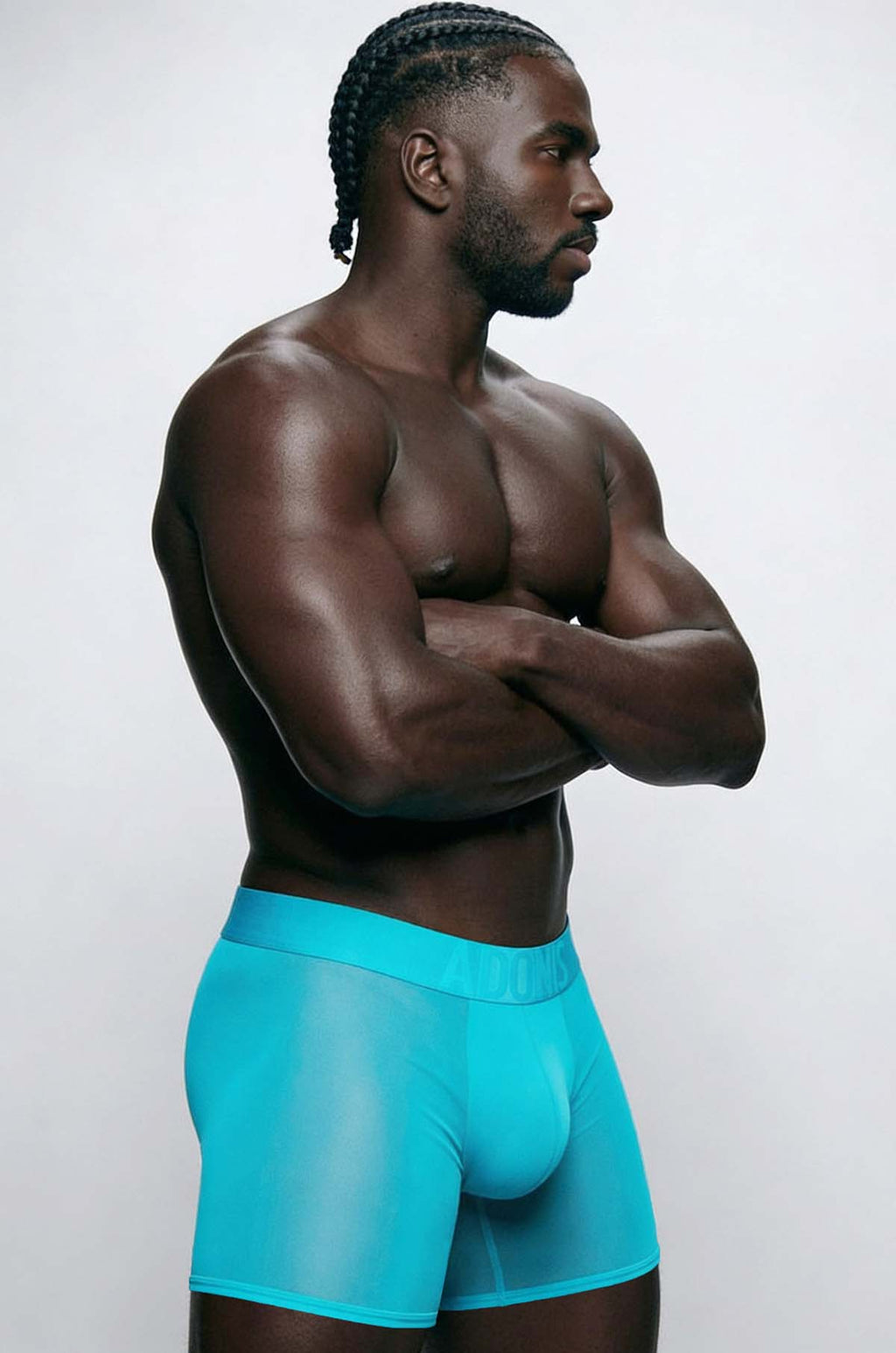 Adonis by Kyhry Men's Lagoon Blue Sheer Boxer Brief