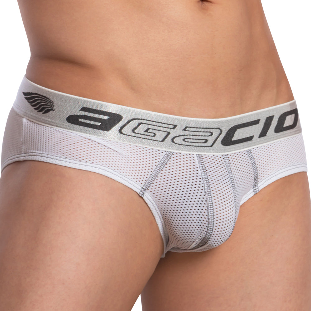 Agacio AGJ026 Mesh Panel Brief - DealByEthan.gay loves Agacio