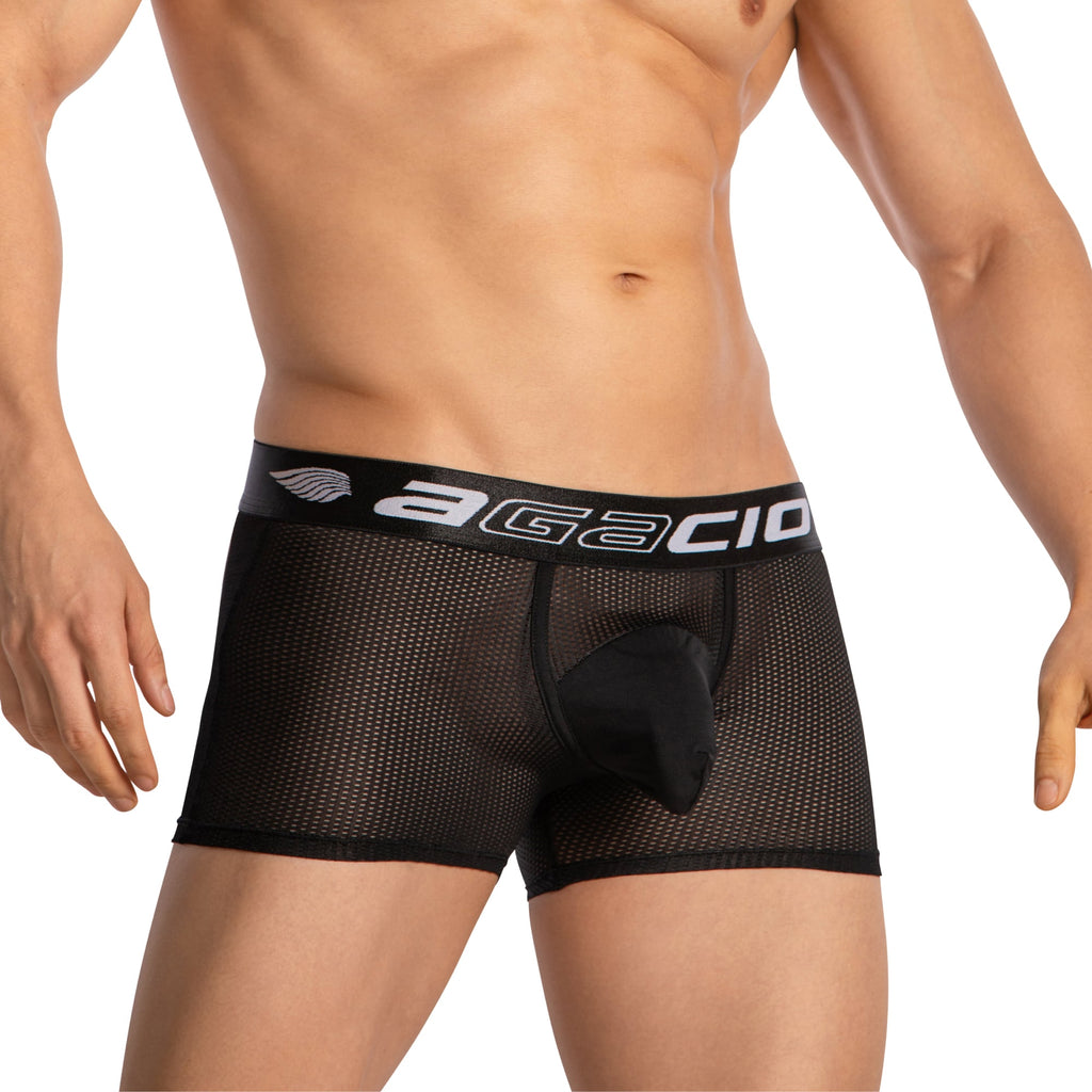 Agacio Boxer Mesh Trunks with Pouch AGG085 - DealByEthan.gay loves Agacio