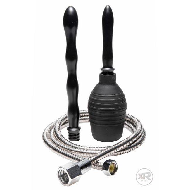 Sistema de limpieza con enema de ducha todo en uno