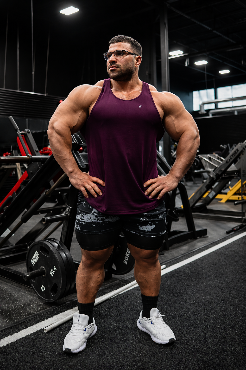 Jed North Fast-Dry Bodybuilding Workout Stringer - Dunkelviolett