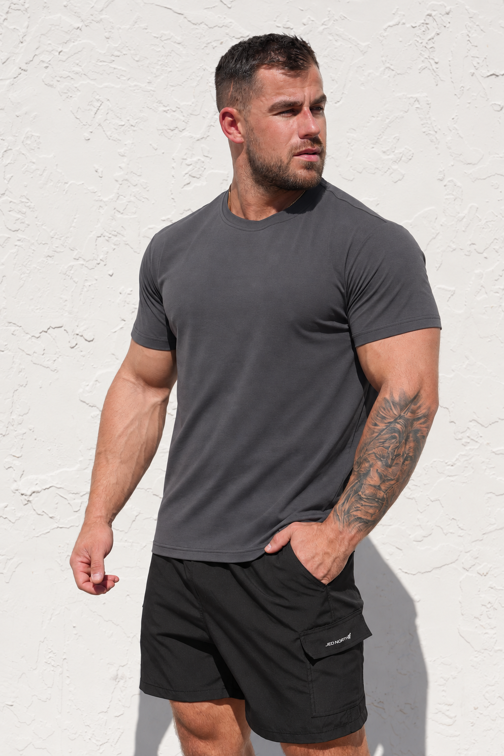 Jed North Men's Athletic Training Tee - Gray