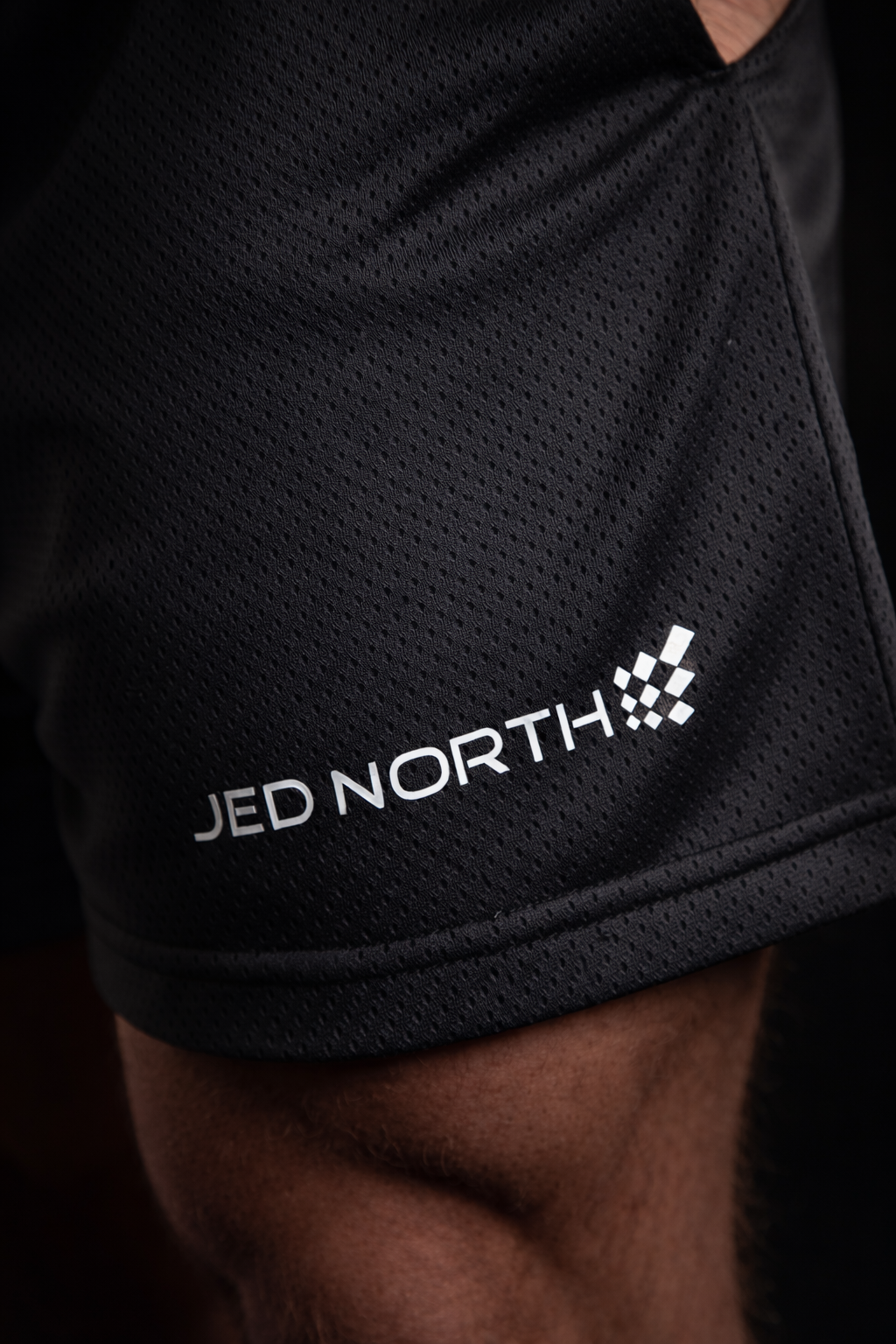 Jed North Men's Athletic Mesh Shorts - Black