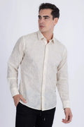 Barabas Men's Hedged Embroidered L/S Shirt