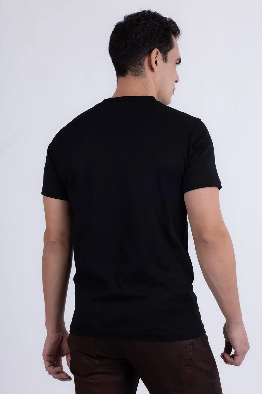 Barabas Men's Laurent Trpoical Iguana Rhinestone T-Shirt - Black