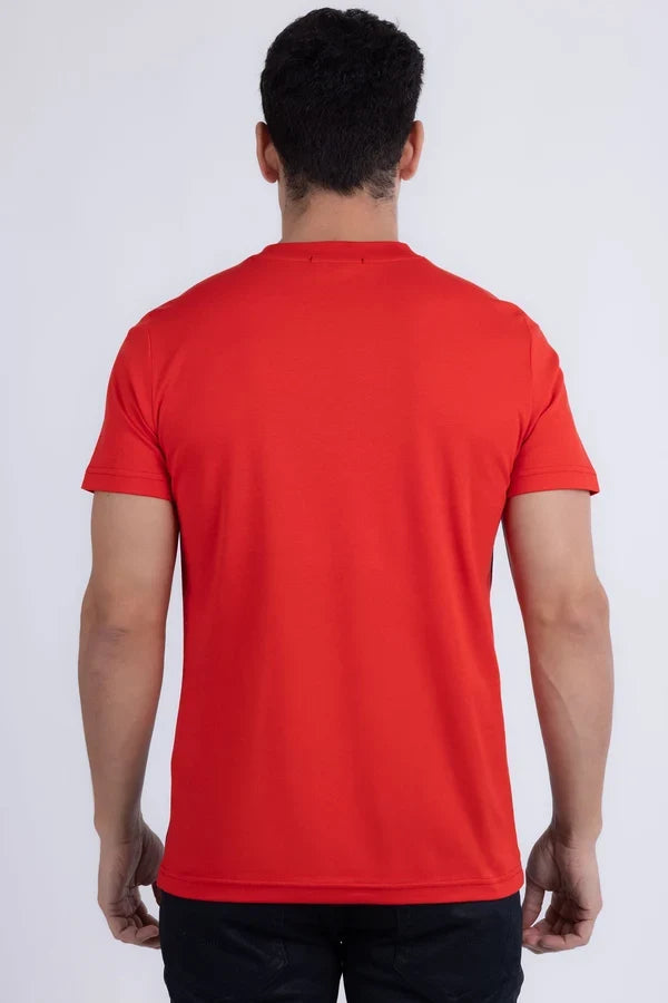 Barabas Men's Miami Classic Cars Rhinestone T-Shirt - Red