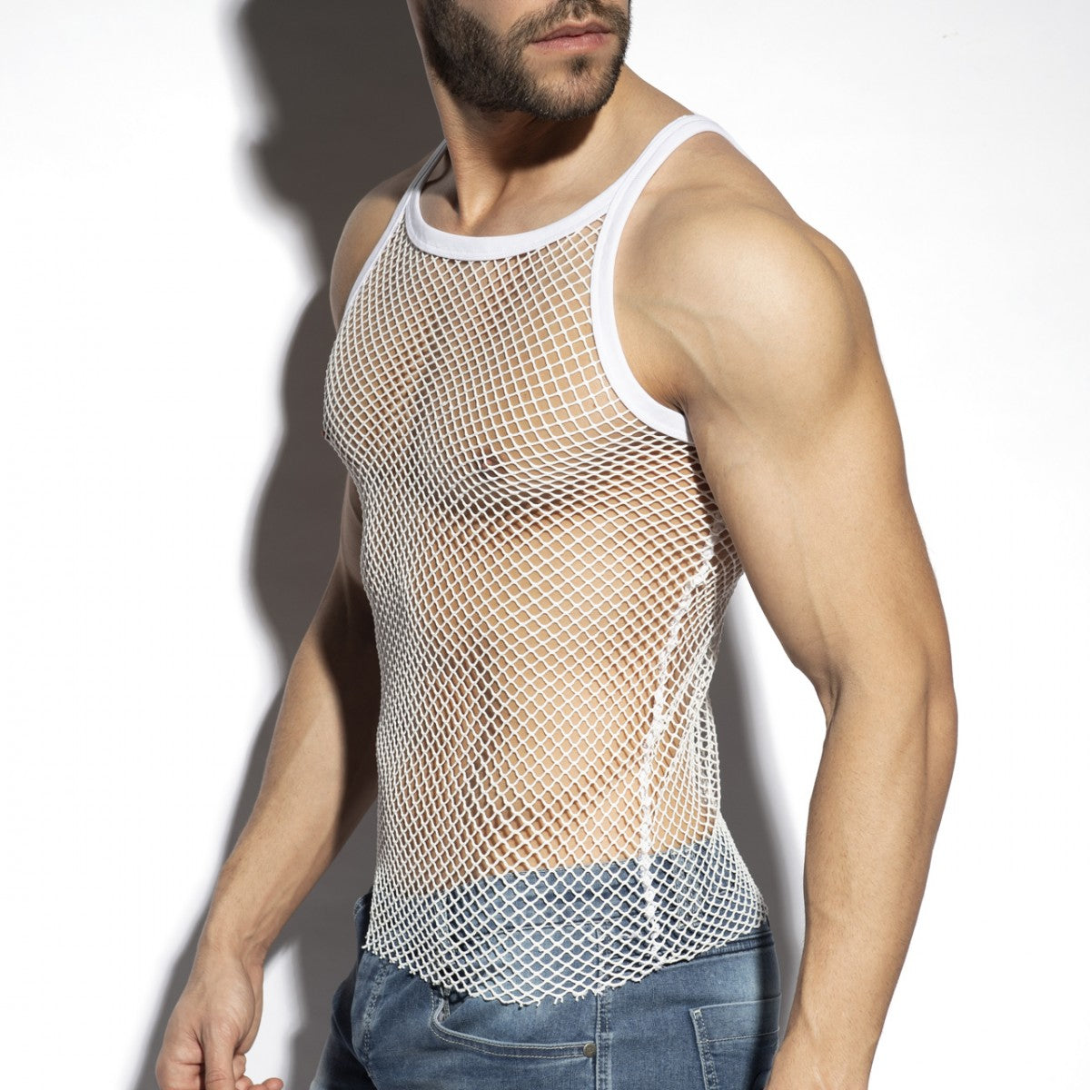 BEACHY NET STRAP TANK TOP - DealByEthan.gay loves ES Collection
