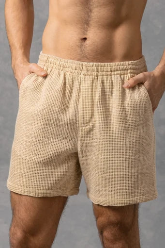 Bespoke Moda Men's Textured Waffle Knit Short - Available In 2 Colors