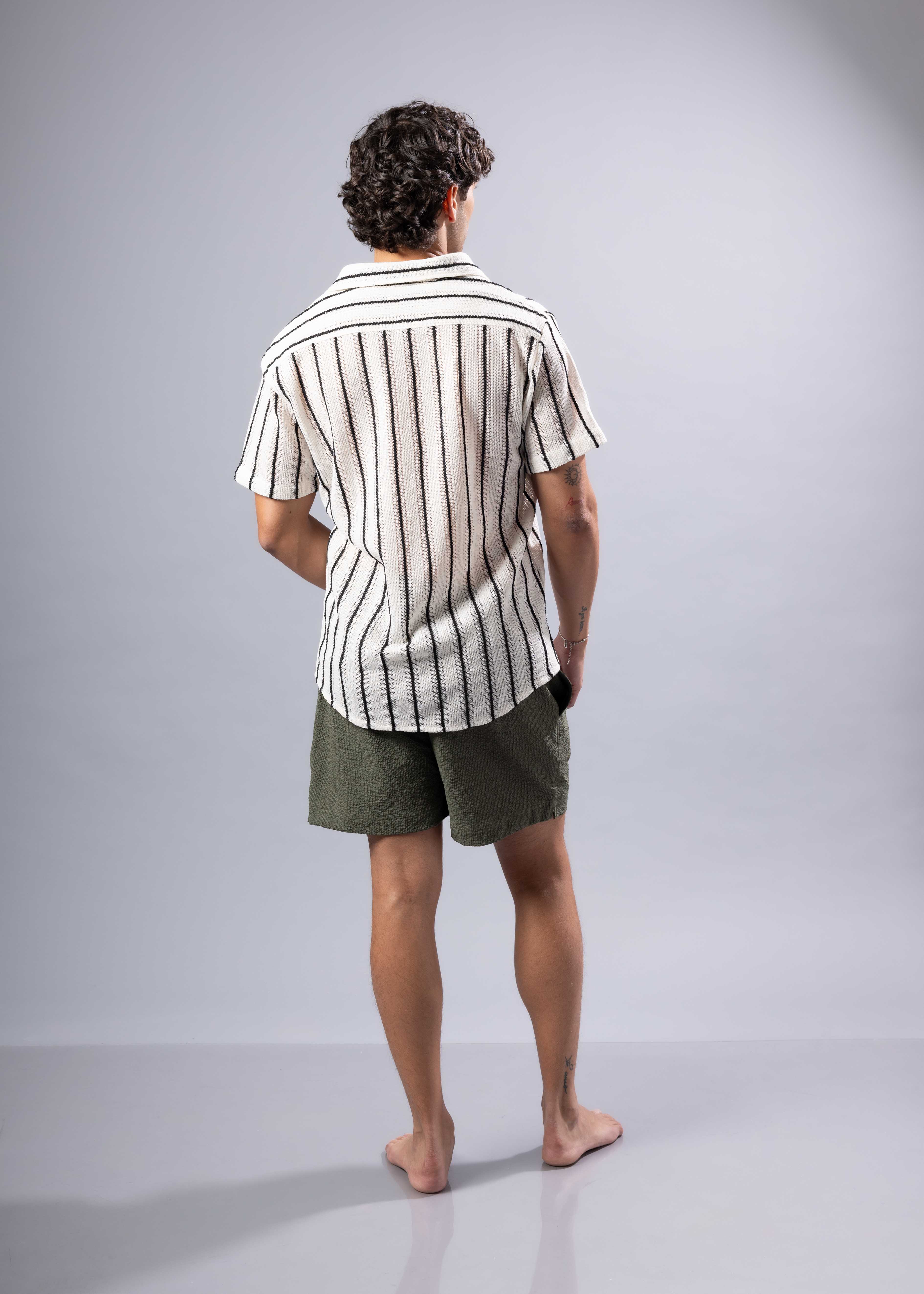 Kurzarmhemd aus strukturiertem Strick