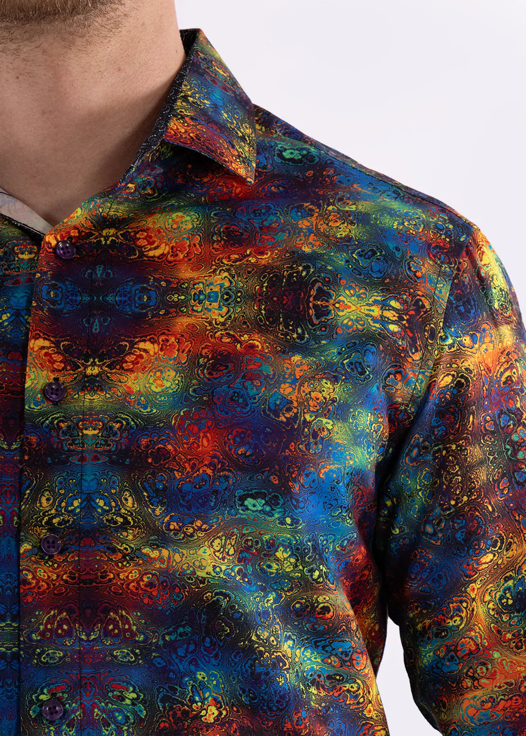 MULTICOLOR PATTERNED L/S SHIRT