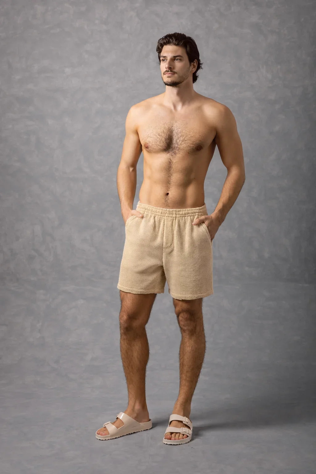 Bespoke Moda Men's Textured Waffle Knit Short - Available In 2 Colors