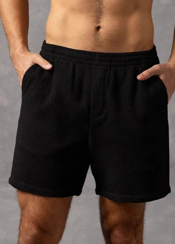 Bespoke Moda Men's Textured Waffle Knit Short - Available In 2 Colors