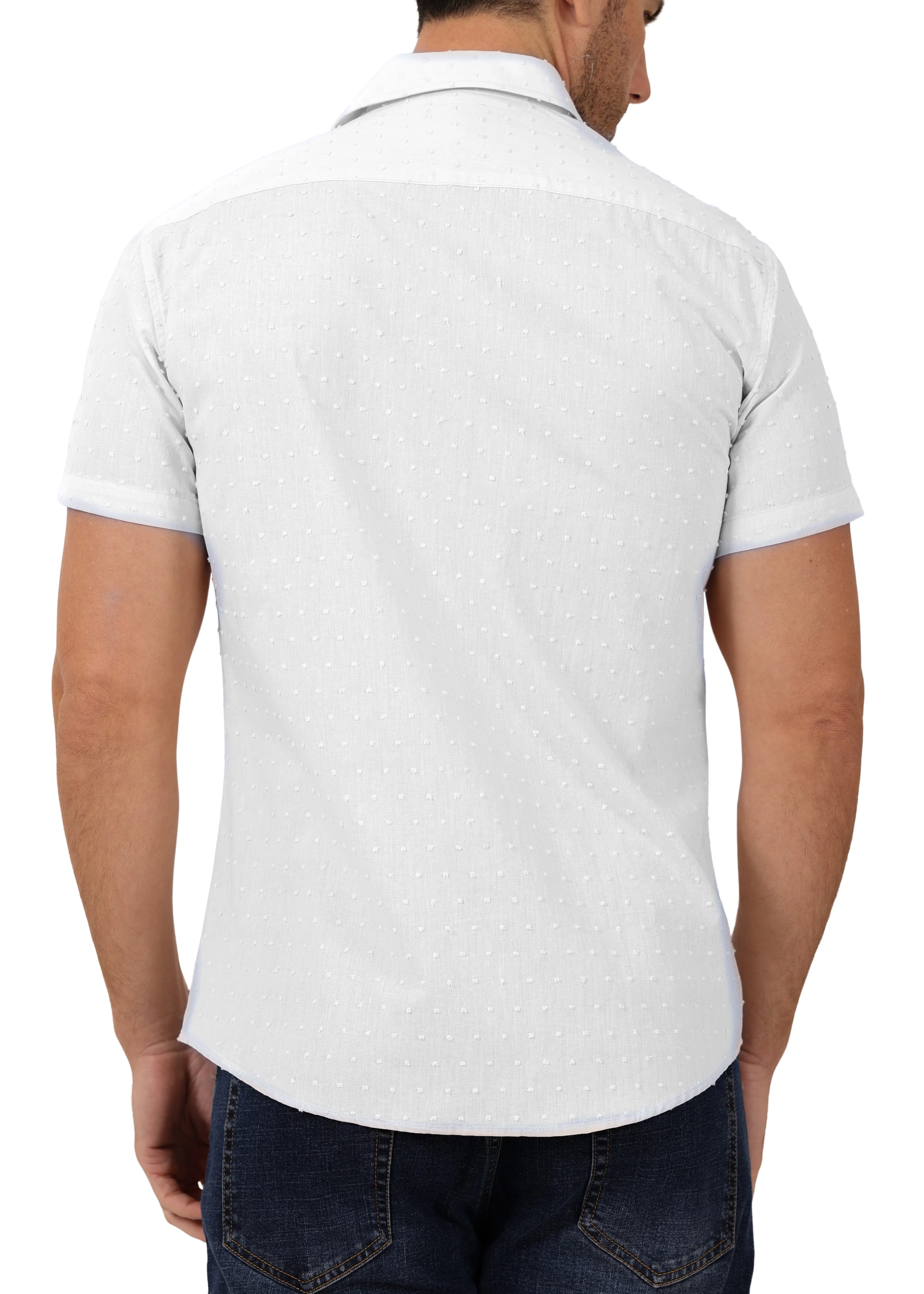 Kurzarmhemd mit Strukturpunkten