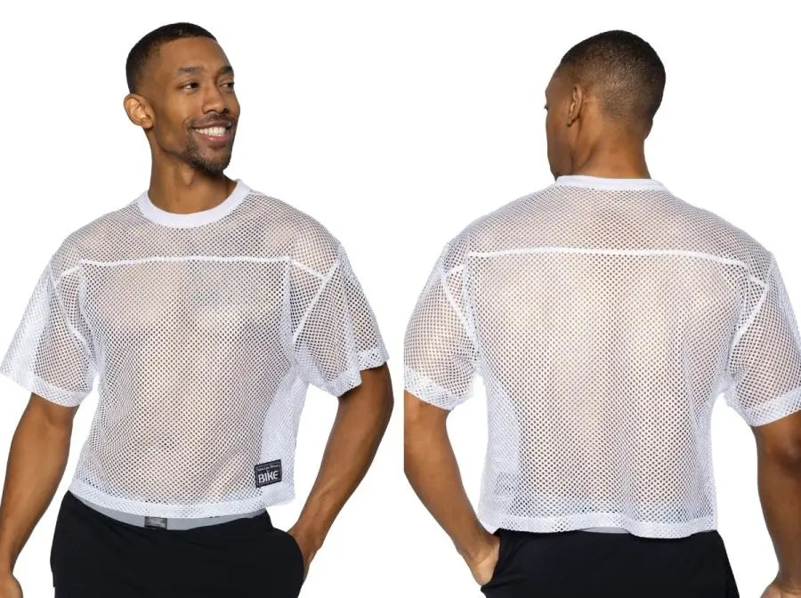 BIKE Athletic Men's activewear BAM134 Short Sleeve Practice Jersey Color Color White