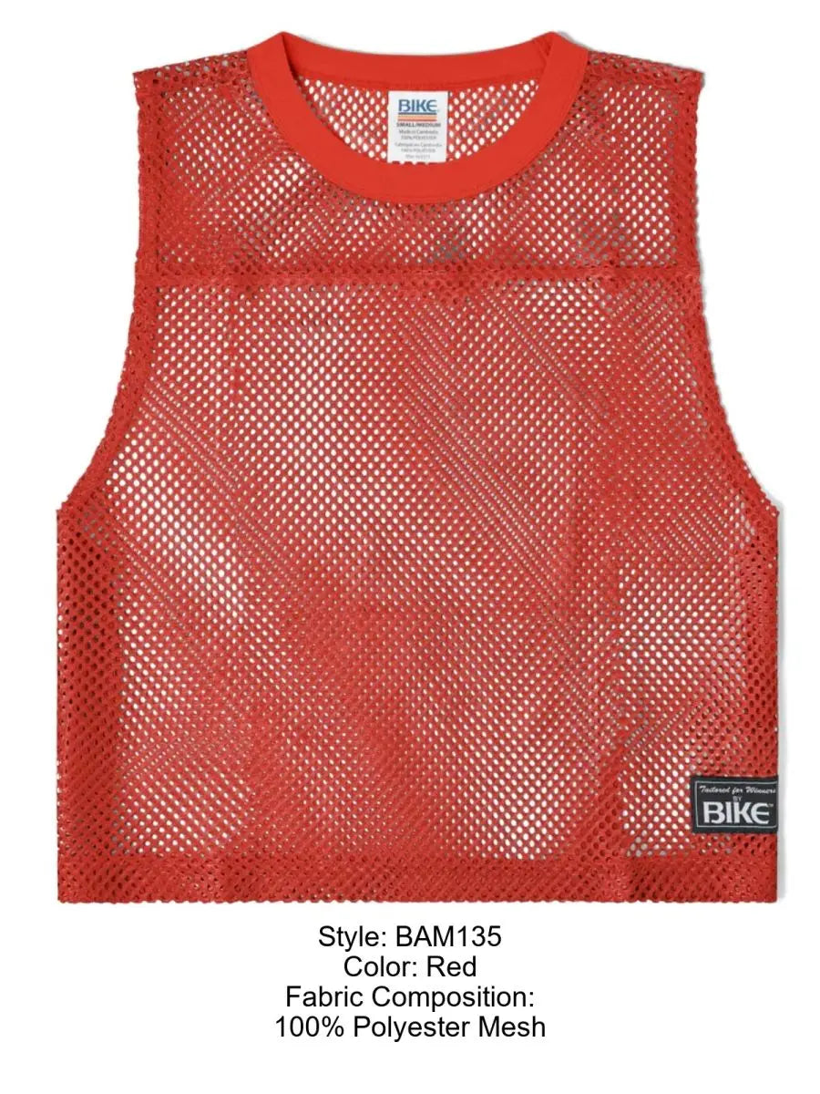 BIKE Athletic Herren-Sportbekleidung BAM135 Ärmelloses Trainings-Trikot Farbe Farbe Rot