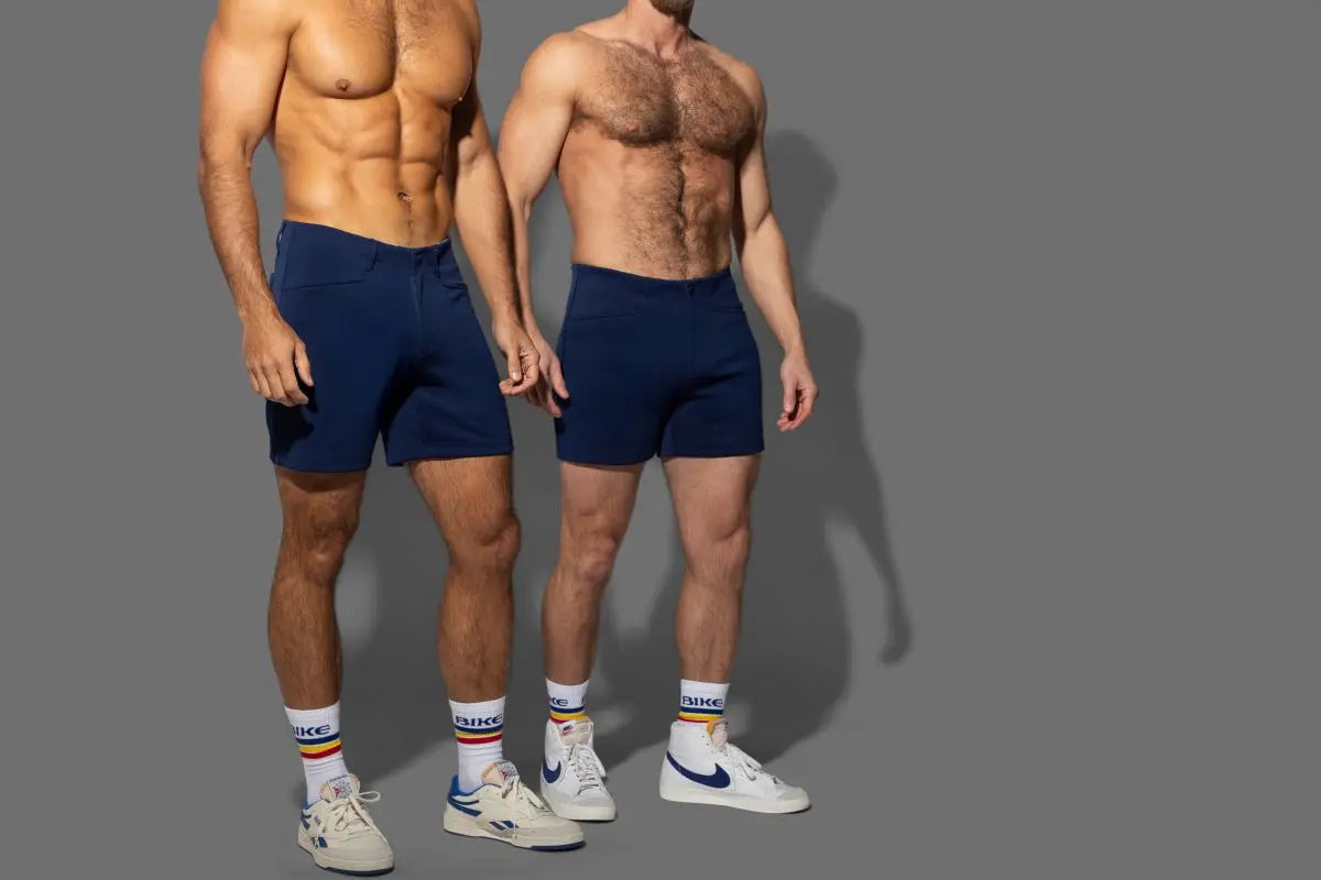 BIKE Athletic Herren Activewear BAM207 Coaches Short 5 Inch Schrittlänge Farbe Navy