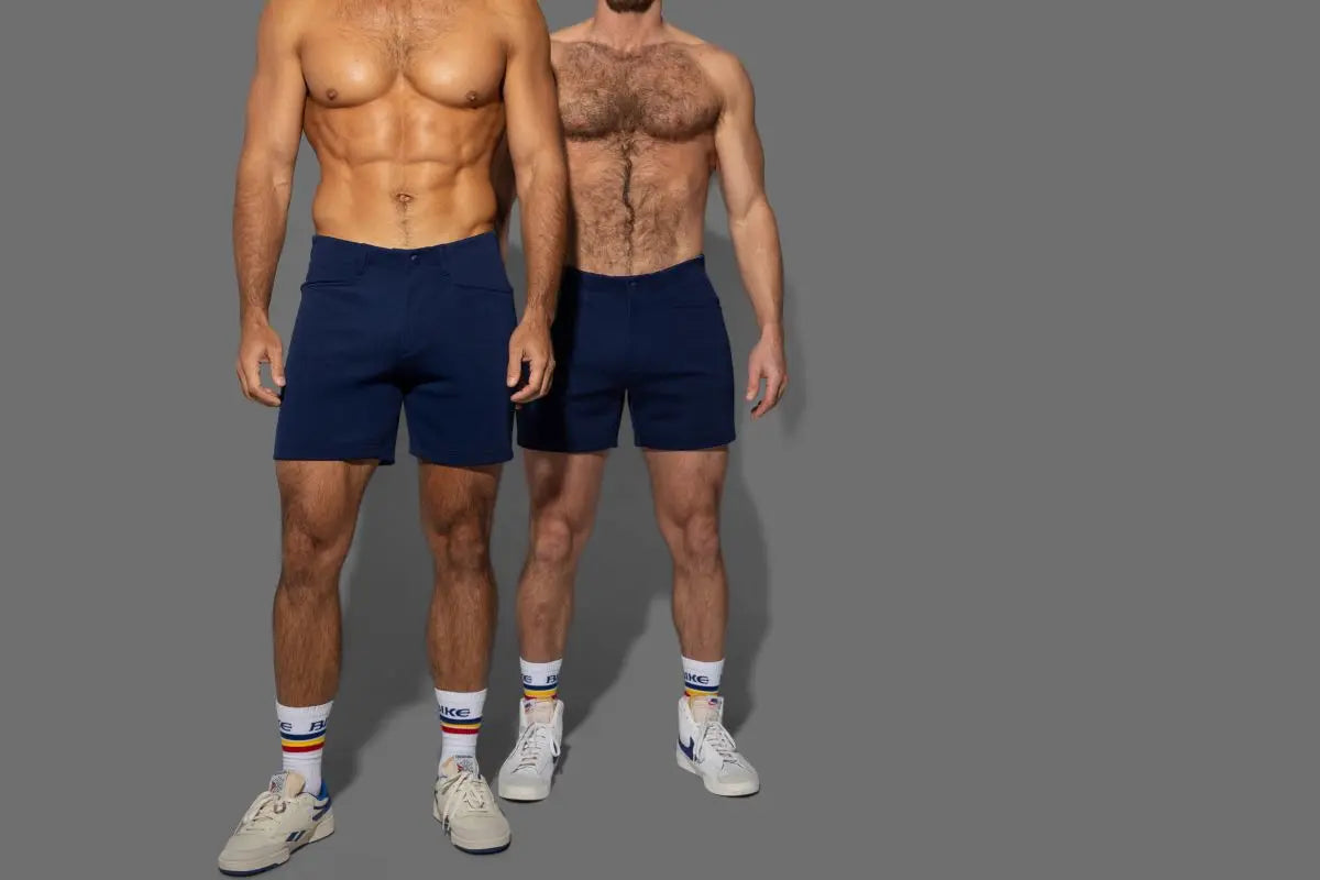 BIKE Athletic Herren Activewear BAM207 Coaches Short 5 Inch Schrittlänge Farbe Navy