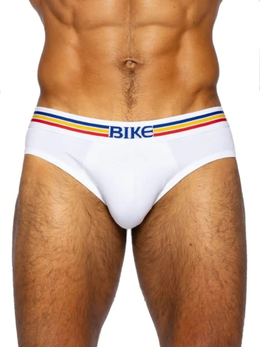 BIKE Athletic Men's Underwear BAS327 Stretch Cotton Brief Color White