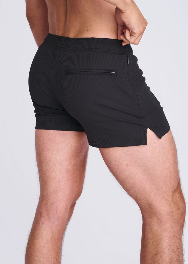 BLACK SEERSUCKER SWIM SHORTS W/ MESH LINING - DealByEthan.gay loves POSTMARC