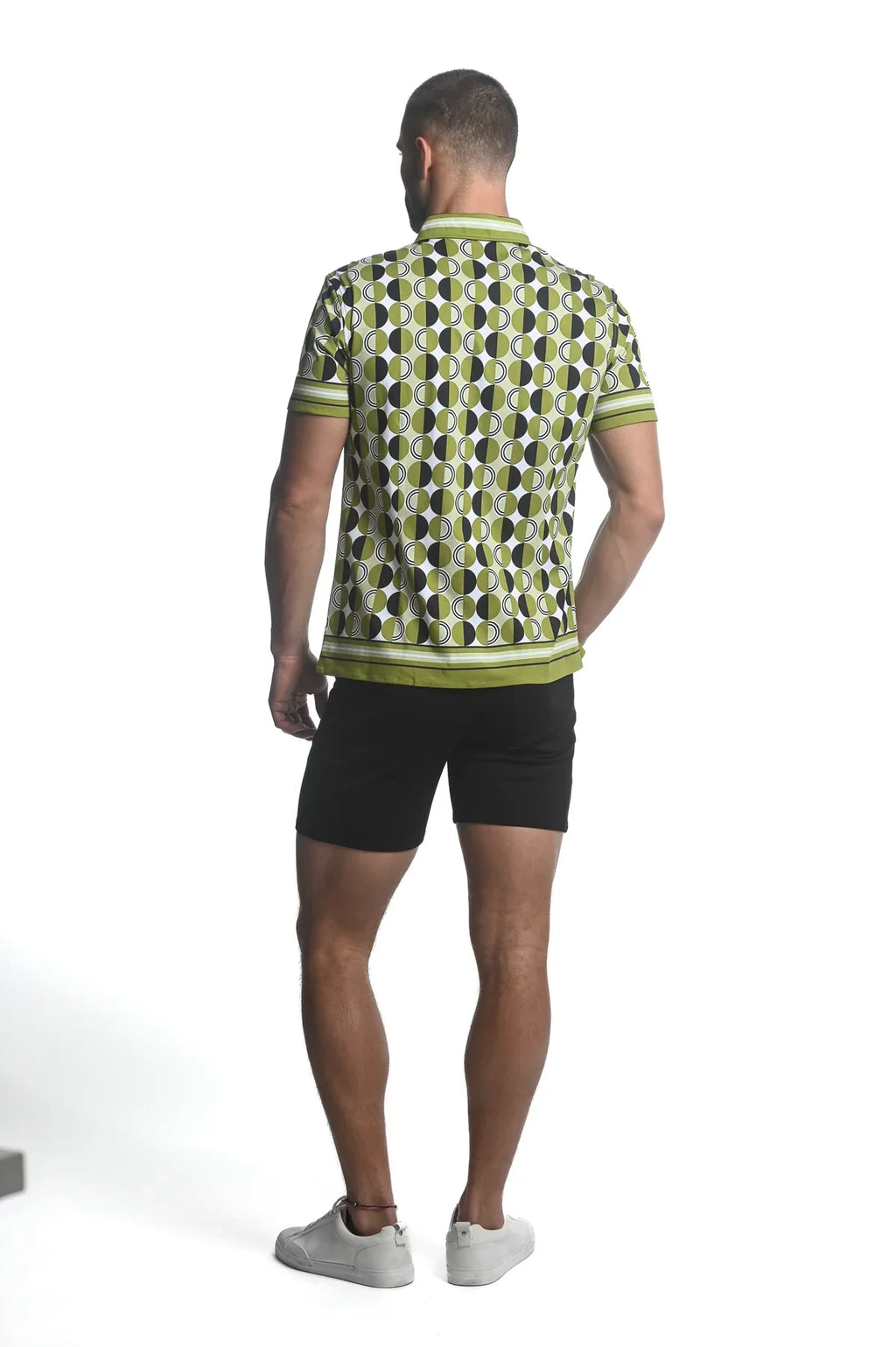 BORDER PRINTED JERSEY KNIT S/S SHIRT - DealByEthan.gay loves ST33LE