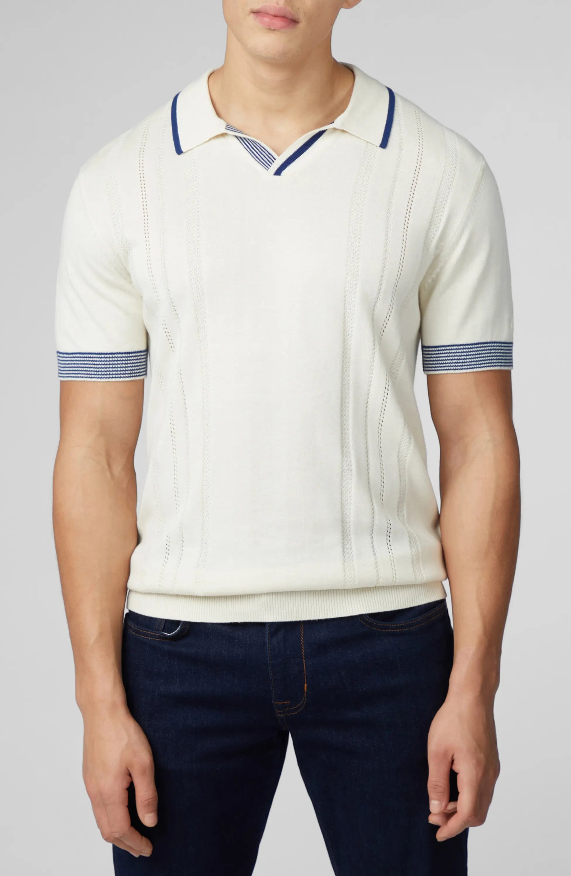 SIGNATURE POLOSHIRT MIT OFFENEM KRAGEN