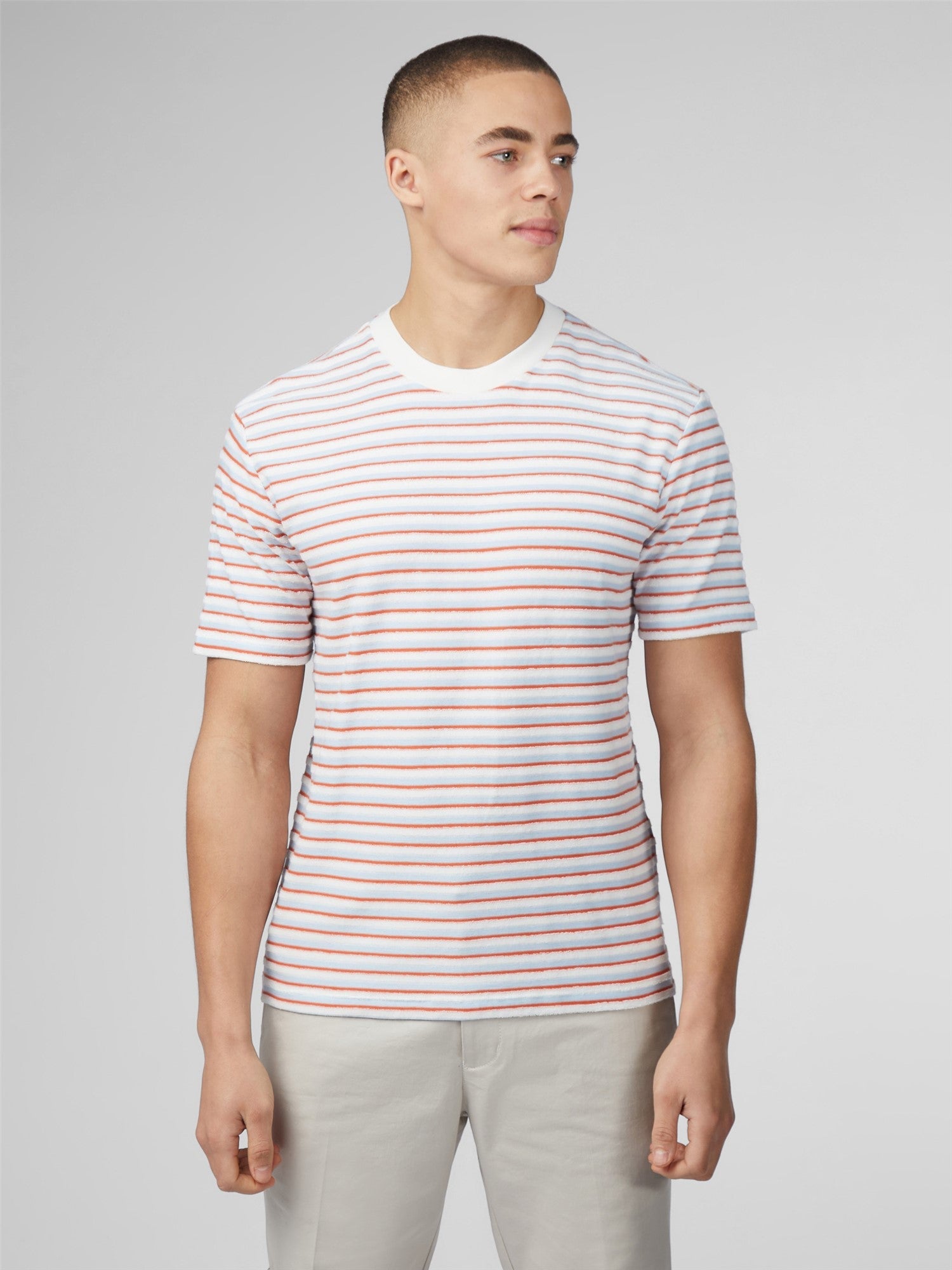 LOOPBACK-STREIFEN-T-SHIRT